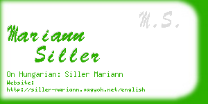 mariann siller business card